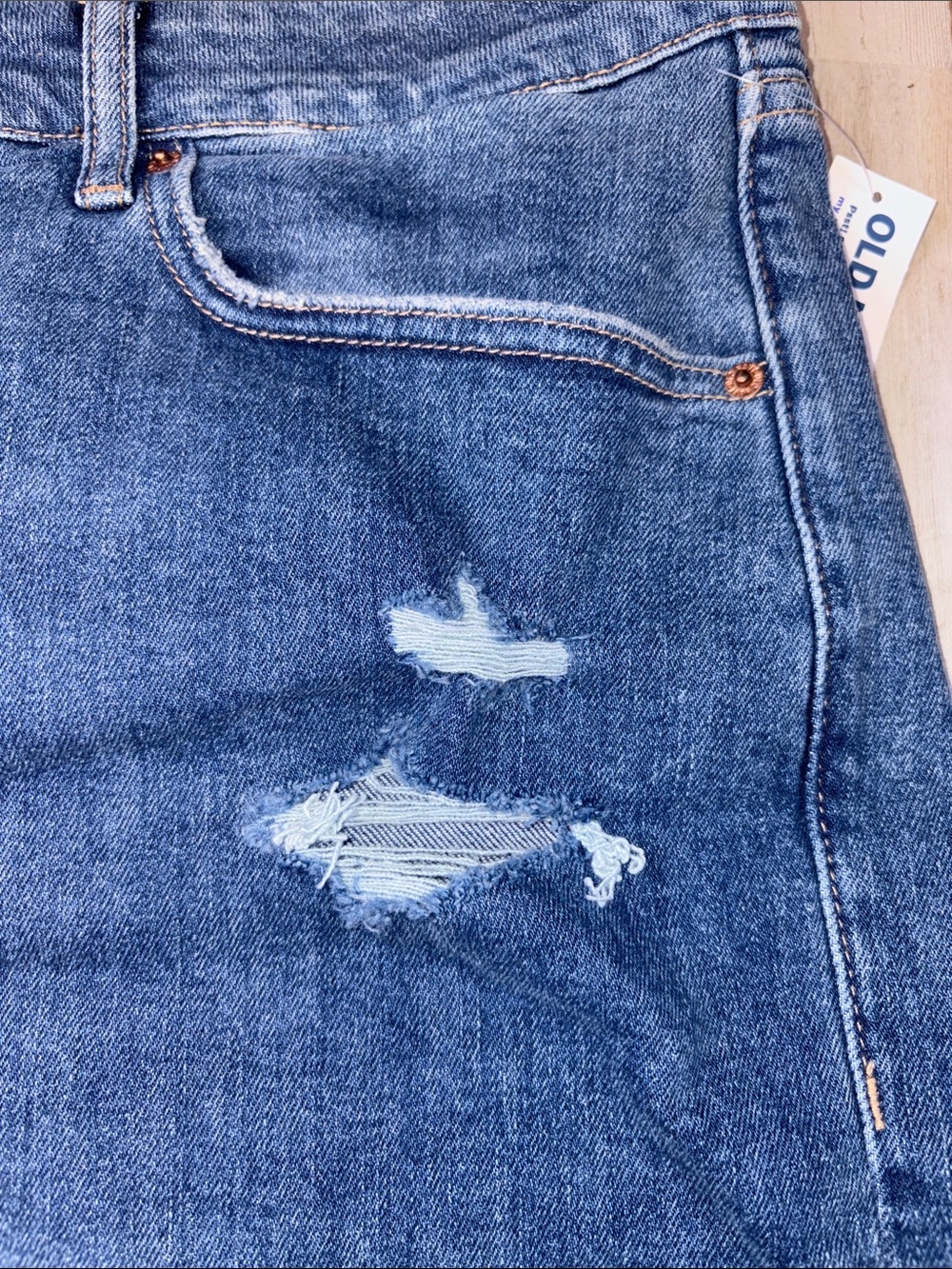 Old Navy O.G. High-rise Blue Denim Roll-Cuff Women's Shorts Plus Size 28 NWT! - Picture 10 of 16